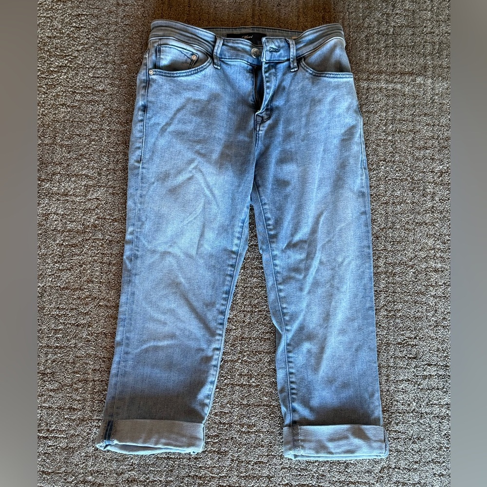 Mavi Relaxed Fit Light Blue Cropped Jeans